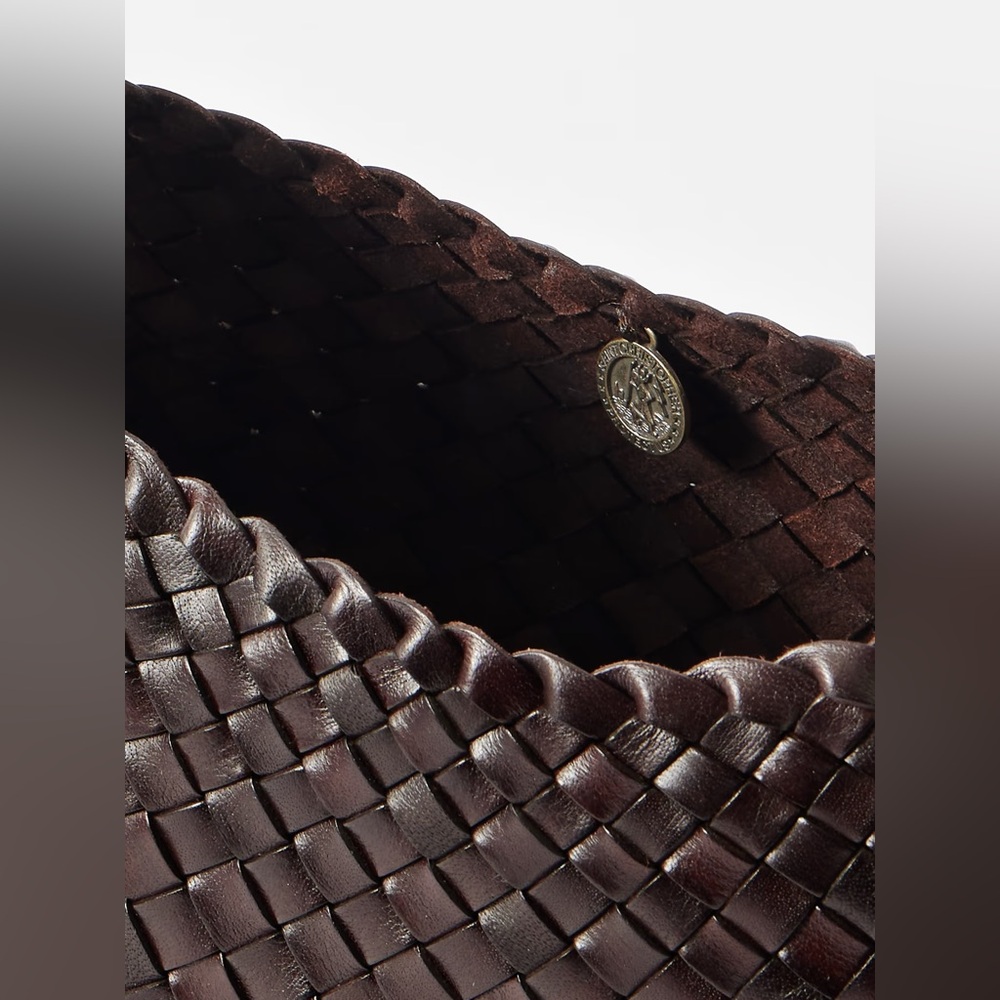 DRAGON DIFFUSION Rosanna mini woven leather tote color dark brown - Picture 5 of 13